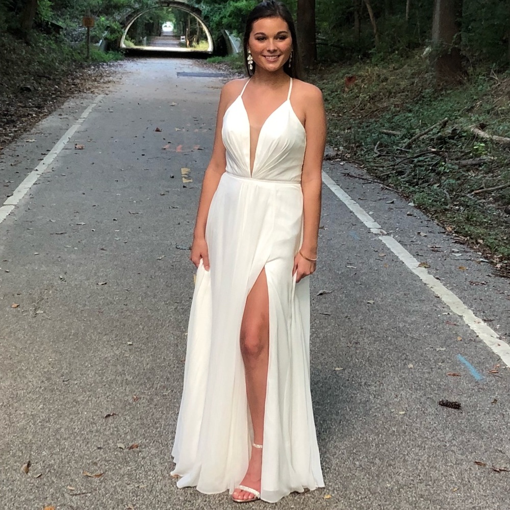 White prom dress